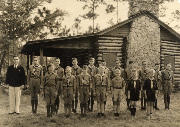 Boy Scout Troop 7 in formation. Coral Gables, Florida - Recto