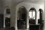 George Merrick's house dining room seen through interior arches. Coral Gables, Florida