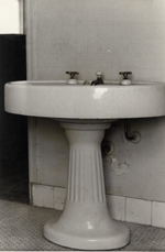 George Merrick's house bathroom: sink. Coral Gables, Florida