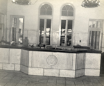 Old Police and Fire Station Building front desk. Coral Gables, Florida