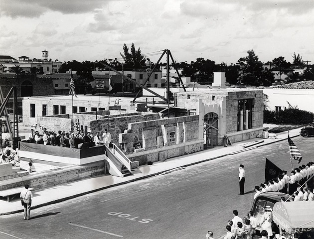 Old Police and Fire Station Building cornerstone ceremony. Coral Gables, Florida - Recto