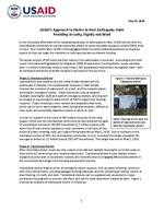 USAID’s approach to shelter in post‐earthquake Haiti
