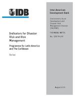 Indicators for disaster risk and risk management