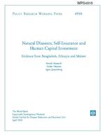 Natural disasters, self-insurance and human capital investment