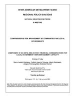 [2003-03] Ex-ante and ex-post financial considerations for local government risk management capacity