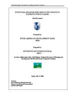 [2006-07] Potential disaster risk reduction strategy elements for Ecuador
