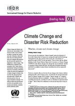 Climate change and disaster risk reduction