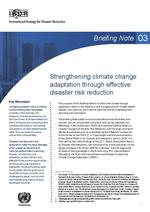 Strengthening climate change adaptation through effective disaster risk reduction