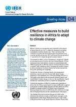 [2011-12] Effective measures tu build resilience in Africa to adapt to climate change