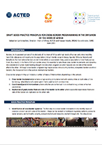 Draft good practice principles for cross border programming in the drylands of the horn of Africa