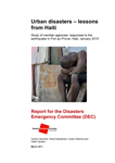 Urban disasters - lessons from Haiti