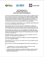 Joint communique from Stockholm Policy Forum on climate smart disaster risk management