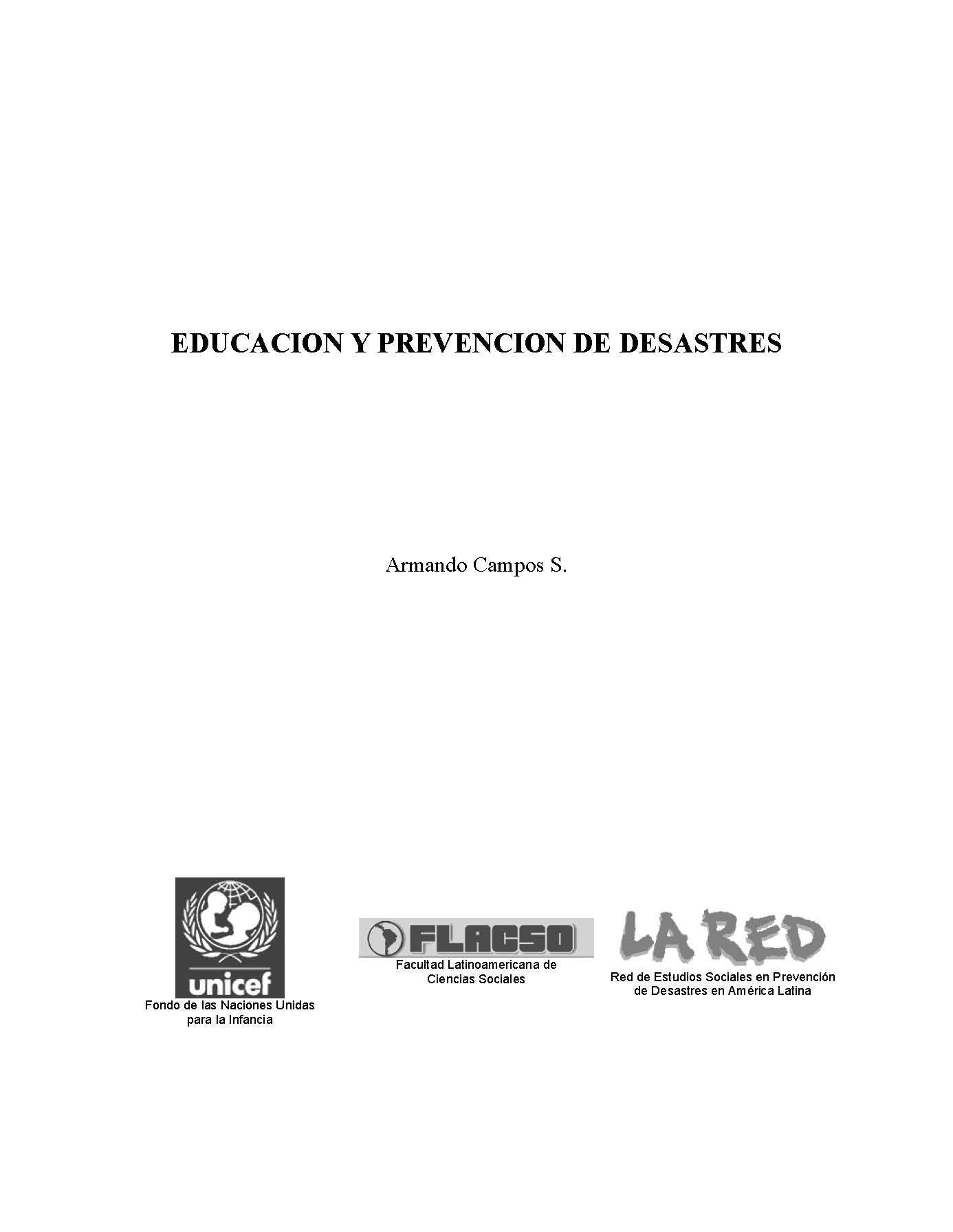 [2000] Educación y prevención de desastres