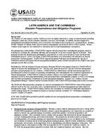 [2008-09] Latin America and the Caribbean -- Disaster preparedness and mitigation programs
