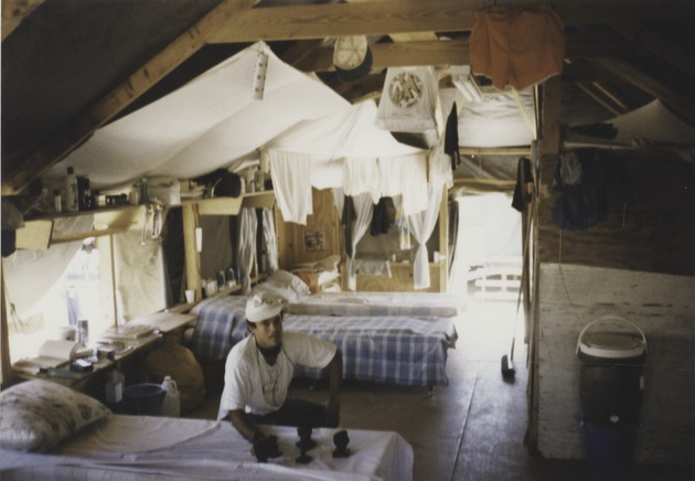 Interior of the accommodations for refugees, Guantanamo Bay Naval Base