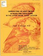 Observations on heavy metals in rough fish populations in the upper Miami River system