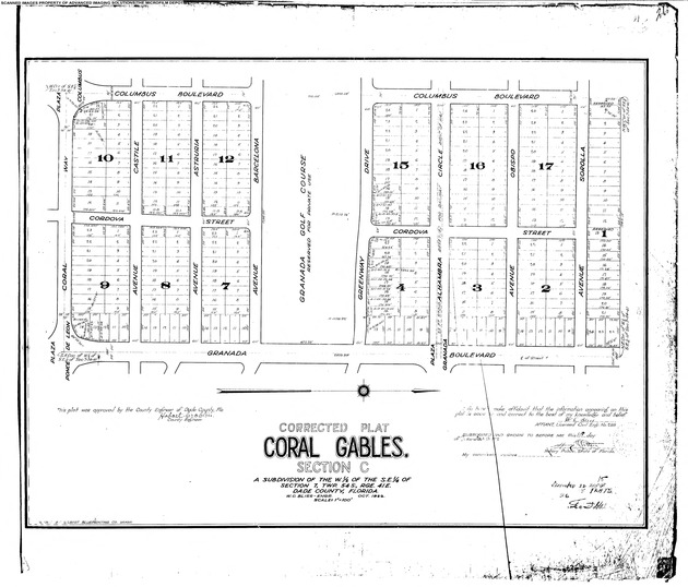 Corrected Plat Coral Gables Section C