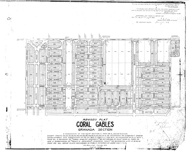 Revised Plat Coral Gables Granada Section