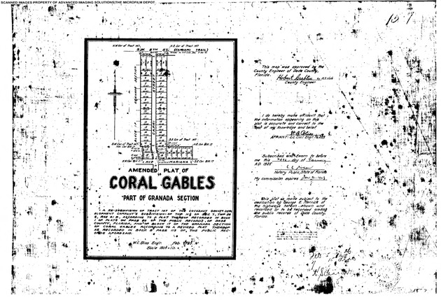 Amended Plat of Coral Gables Part of Granada Section