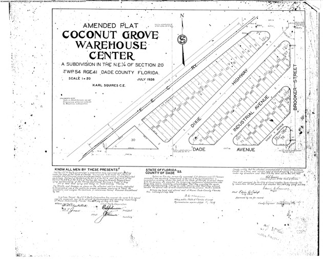 Amended Plat Coconut Grove Warehouse Center