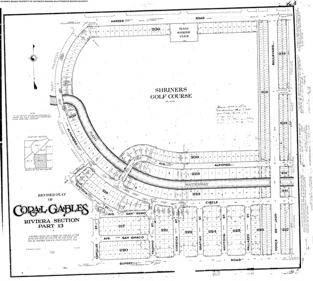Revised Plat of Coral Gables Riviera Section Part 13