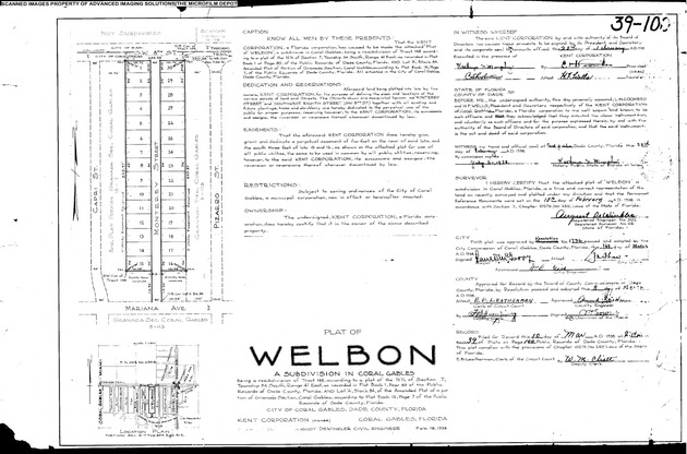 Plat of Welbon
