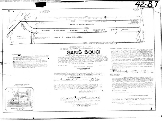 Corrected Plat of Second Revised & Amended Plat of Sans Souci