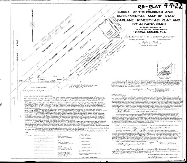 Re-Plat of Block 5 of the Combined and Supplemental Map of MacFarlane Homestead Plat and St. Albans Park