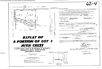 Replat of A Portion of Lot I High Crest
