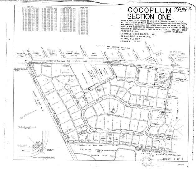 Cocoplum Section One (Sheet 4 of 4)