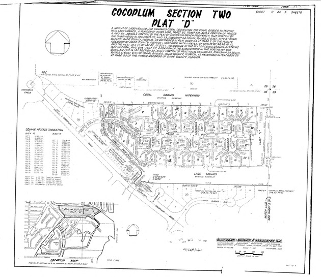 Cocoplum Section Two Plat "D" (Sheet 2 of 3 sheets)