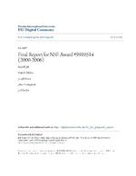 Final Report for NSF Award #9910514 (2000-2006)