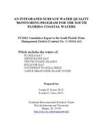 An Integrated Surface Water Quality Monitoring Program for the South Florida Coastal Waters FY2002 Cumulative Report to the South Florida Water Management District (Contract No. 10244- A2)