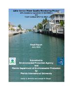 Little Venice Water Quality Monitoring Project: EPA Assistance Agreement X7-96410604-3 and FDEP contract SP674 & SP678