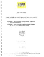 [1996-11-06] Vegetation Analysis in the C-111/Taylor Slough Basin (Final Report)