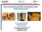 West Africa development challenges: water supply and quality