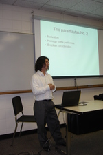 Sergio, lecture at Applachian State, Boone, NC, October 2007