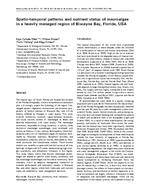 [2011] Spatio-temporal patterns and nutrient status of macroalgae in a heavily managed region of Biscayne Bay, Florida, USA