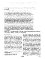 [2009] Physiological responses of red mangroves to the climate in the Florida Everglades