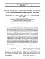 [2003] Factors affecting the concentration and flux of materials in two southern Everglades mangrove wetlands