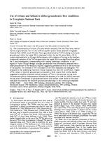 [2003] Use of tritium and helium to define groundwater flow conditions in Everglades National Park