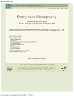 [1950] Everglades Bibliography