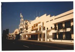Views of hotels, cafes, clubs, temples, public buildings and restaurants on Ocean Drive and Washington Avenue, 1980s and 1990s