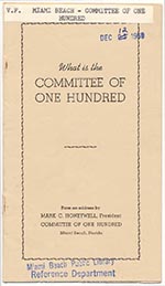 [1961] What is the Committee of One Hundred