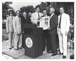 [1984] Mayor Alex Daoud with others presenting proclamation