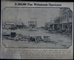 Wrecked pier after hurricane