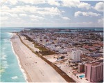 Color aerial of Miami Beach
