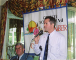Scott Galvin speaks at event of the North Miami Chamber of Commerce