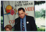 North Miami City manager Lee Feldman speaks at a Chamber of Commerce event