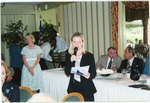 North Miami employee, Pam Solomon, speaks at a Chamber of Commerce event